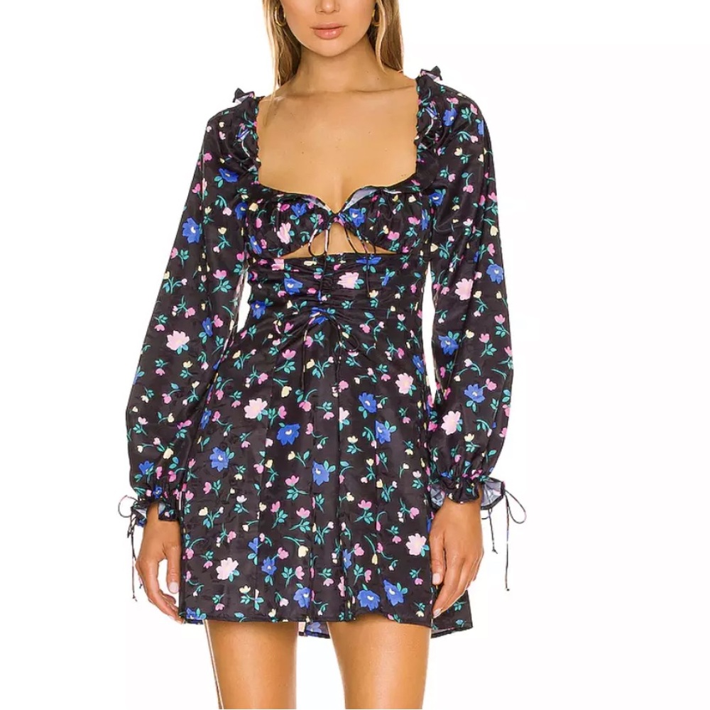 FOR LOVE AND LEMONS lexy long sleeve mini dress size small